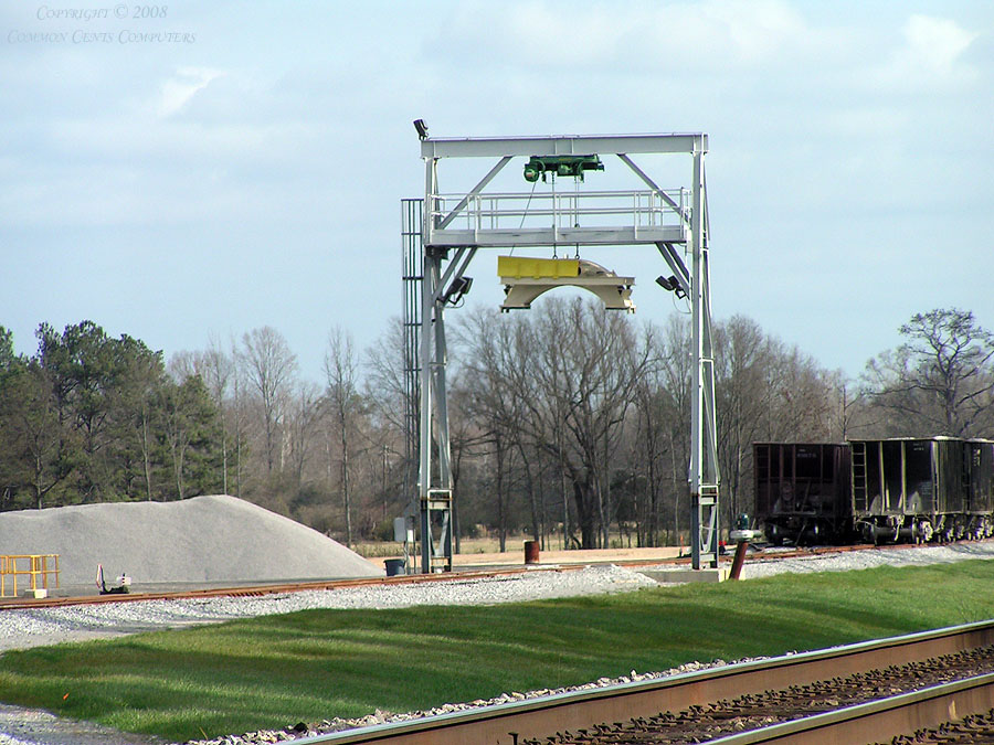 Electrolift crane with Mesto "car shaker"  Dunn Roadbuilders Meridian, MS