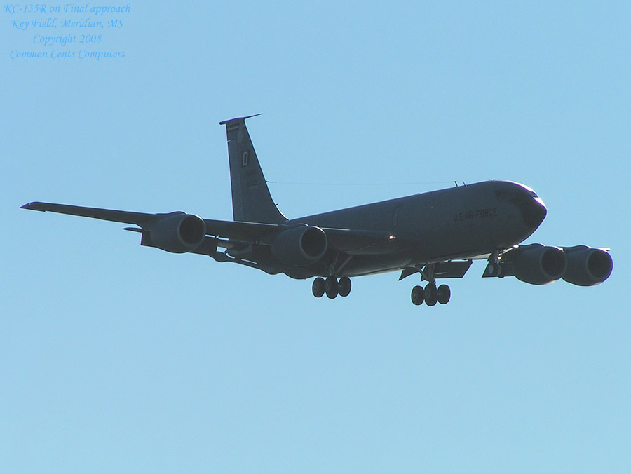 KC-135R just before touchdown, Key Field, Meridian, MS