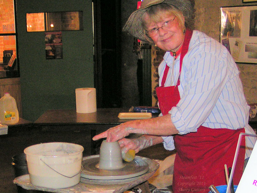 Potter's Wheel in use - Soule' Steamfest 2011