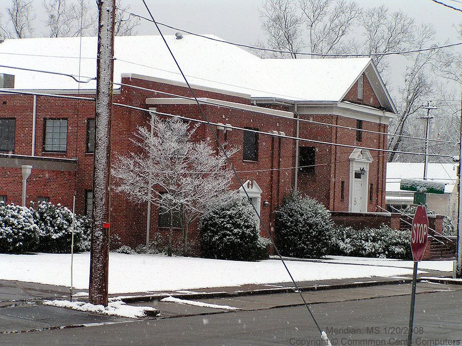 Rare snow fall/accumulation Meridian, MS