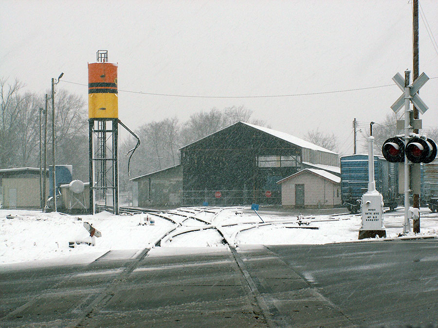 Snow on Meridian and Bigbee maintenance shops Meridian, MS