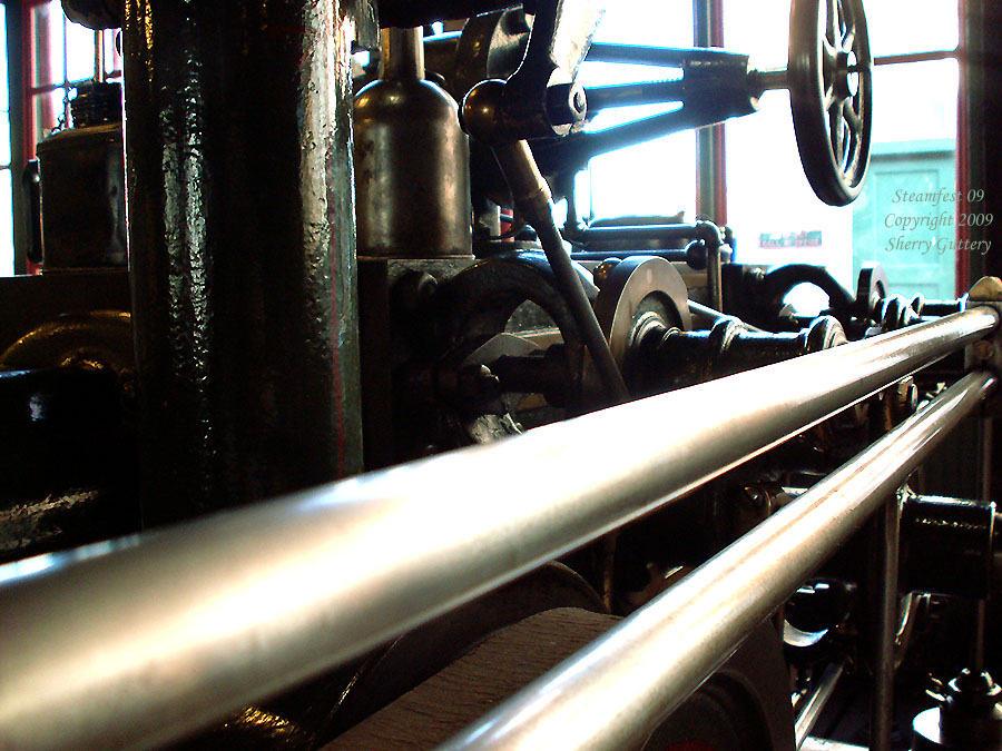 Watt Campbell "Corliss" engine - closeup of valves Soule Live Steam Festival Meridian, MS 2009