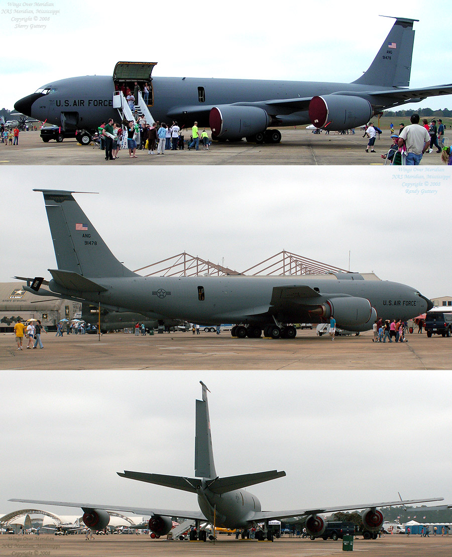 Meridan, MS own KC-135R Stratotanker. Can deliver up to 30,000 gallon of fuel inflight to other aircraft. 